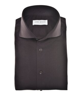 John Miller slim fit premium jersey overhemd bruin