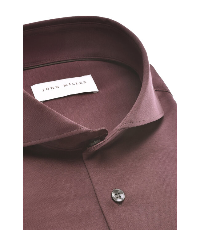 slim fit premium jersey overhemd bordeaux