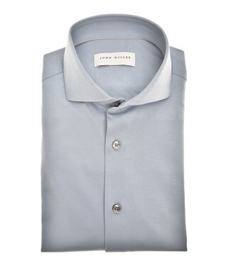John Miller slim fit premium jersey overhemd lichtblauw