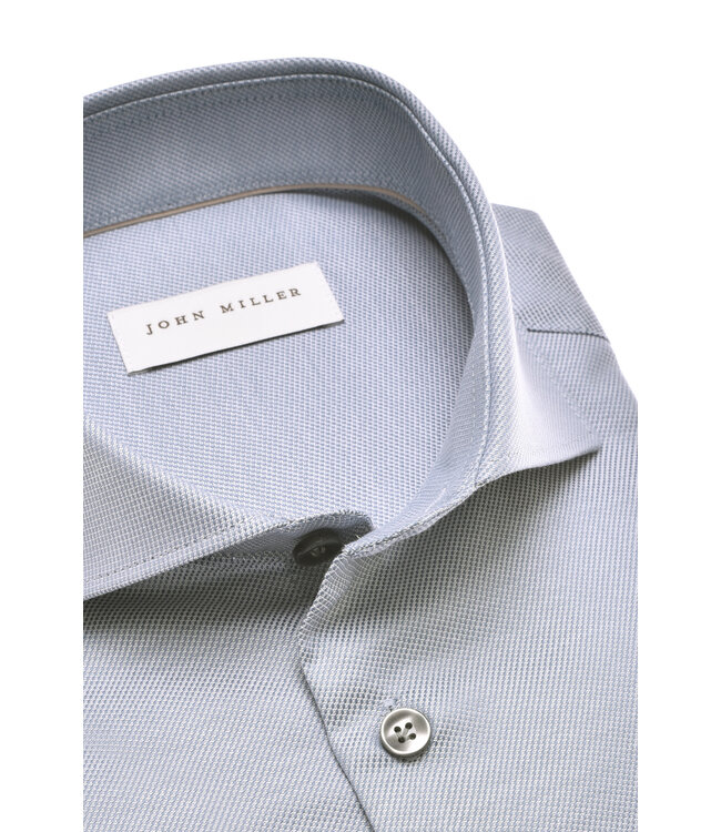 slim fit strijkvrij overhemd blauw