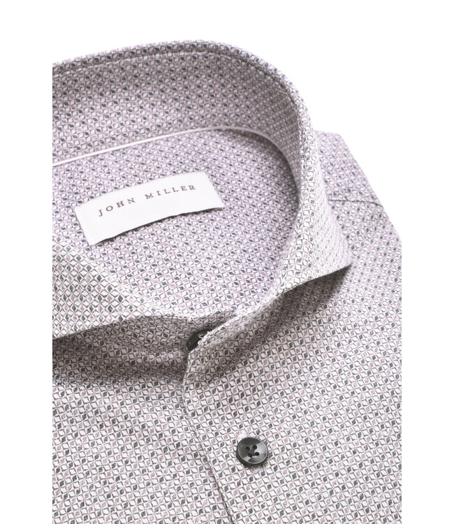 slim fit overhemd bordeaux print