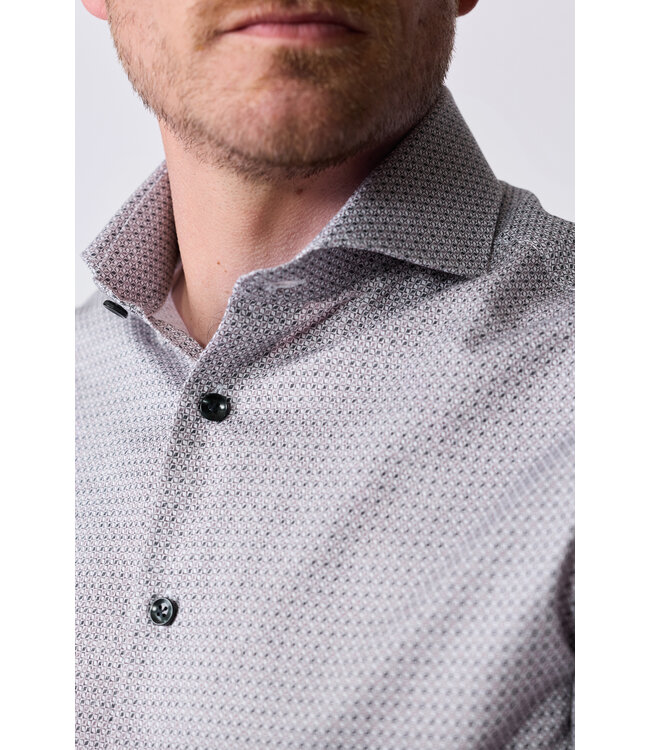 slim fit overhemd bordeaux print
