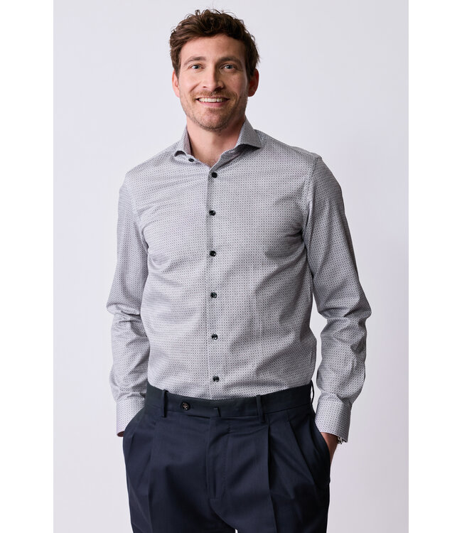 slim fit overhemd bordeaux print