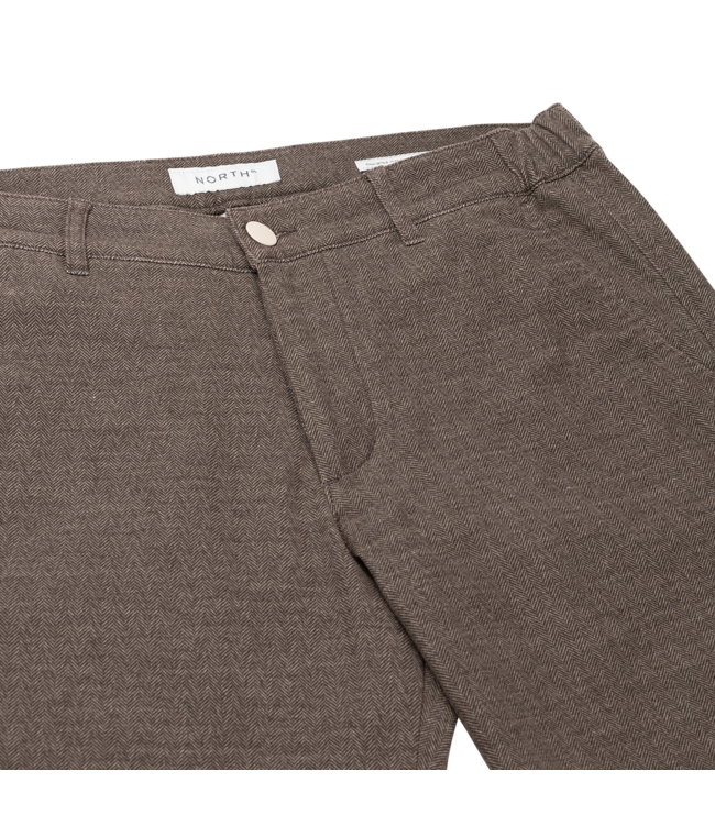 elegance chino bruin herringbone