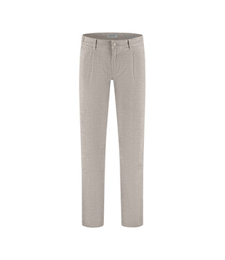 NORTH84 pleated chino beige print
