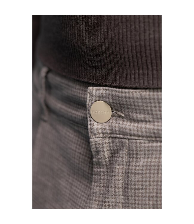 pleated chino beige print