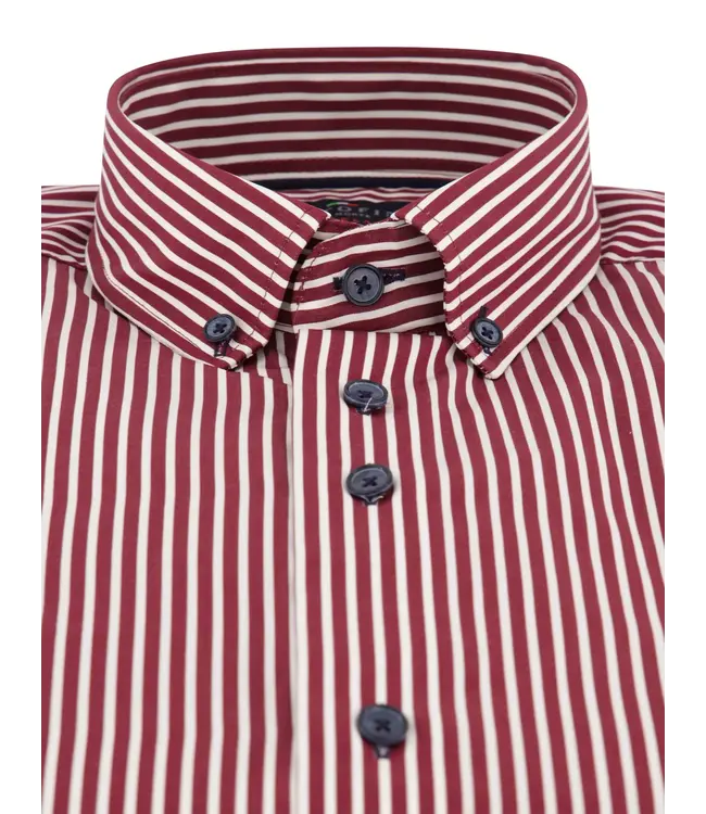 regular fit overhemd bordeaux streep