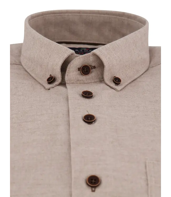 regular fit overhemd beige