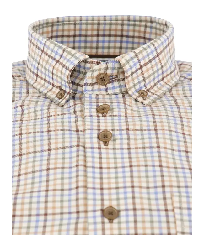 regular fit overhemd bruin ruit