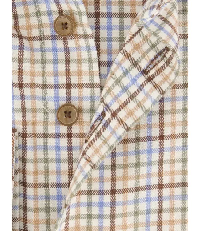 regular fit overhemd bruin ruit