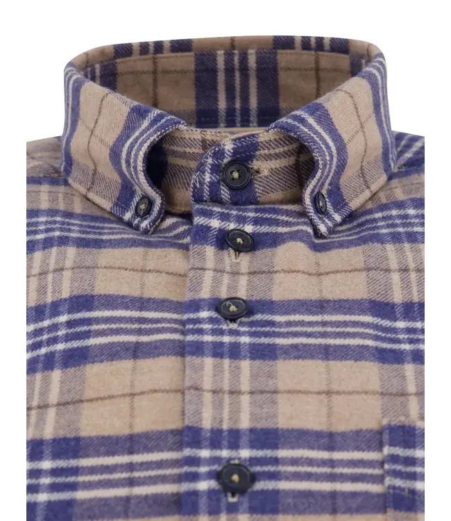 regular fit overhemd blauw ruit