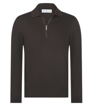 Cellini tennis half zip trui bruin