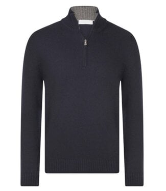 Cellini wollen half zip trui marine