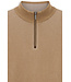 half zip trui katoen cashmere beige