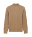 half zip trui katoen cashmere beige