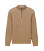 half zip trui katoen cashmere beige