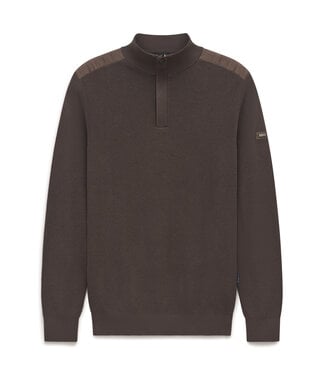 Bugatti half zip trui bruin