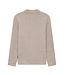 dun gebreid knoopvest taupe