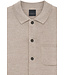 dun gebreid knoopvest taupe