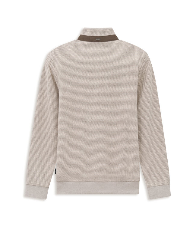 half zip trui beige