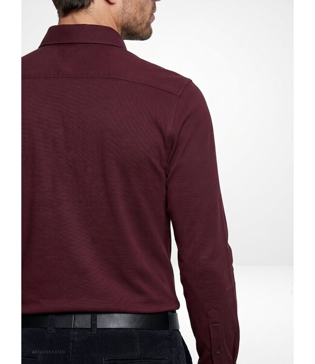 jersey overhemd bordeaux