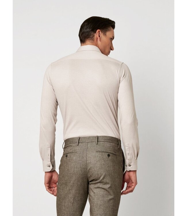 jersey overhemd beige