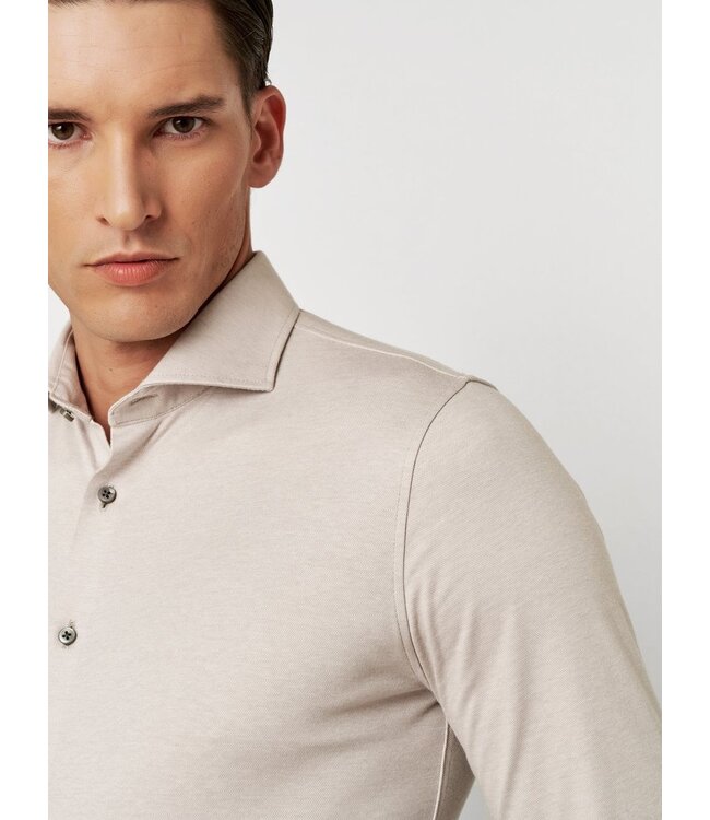 jersey overhemd beige