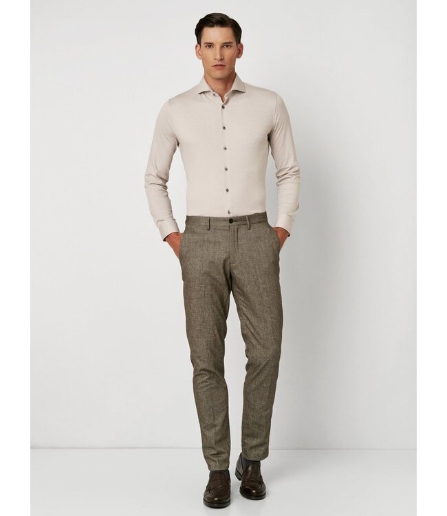 jersey overhemd beige