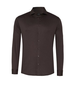 Desoto Luxury jersey overhemd bruin