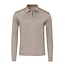 zip jersey polo taupe