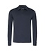zip jersey polo donkerblauw