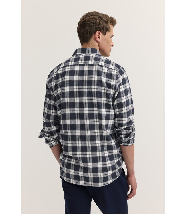 regular fit overhemd blauw ruit