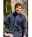 wol stretch overshirt donkerblauw