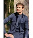 wol stretch overshirt donkerblauw