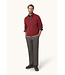 regular fit flanel overhemd bruin