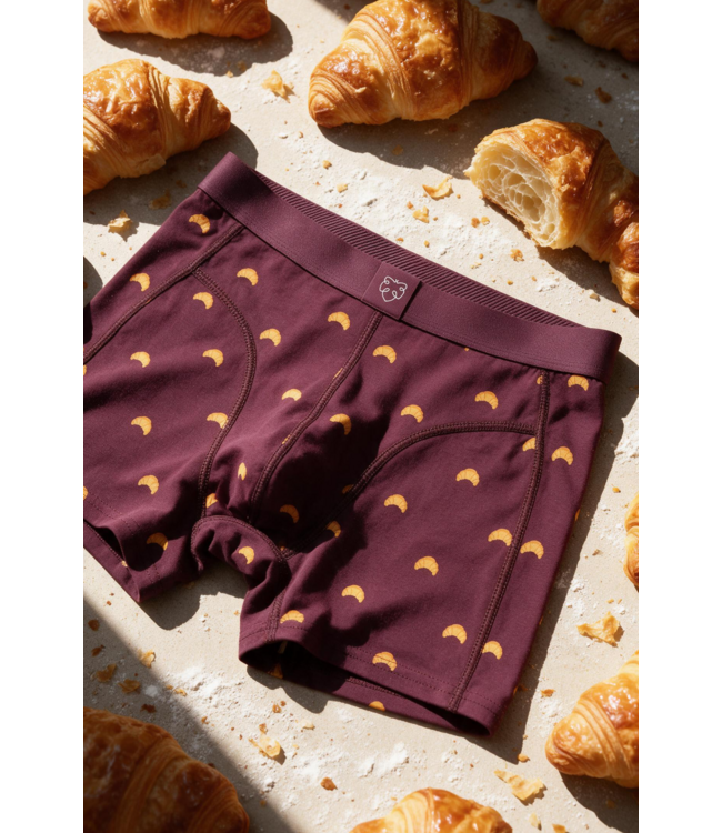 boxer Croissant Burgundy