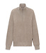 half zip schipperstrui beige