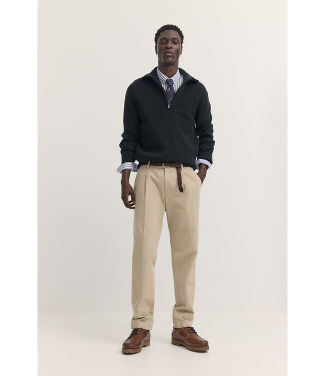 half zip schipperstrui marine