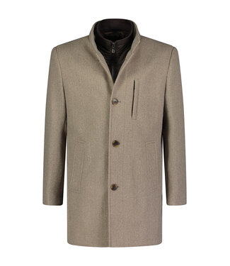 Roy Robson coat met uitritsbare windstopper taupe