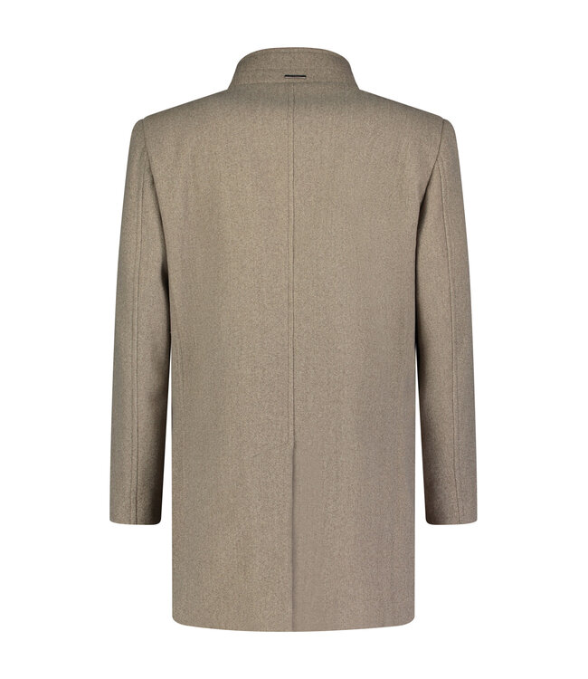 coat met uitritsbare windstopper taupe