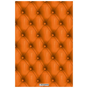 Vel Decopatch papier Patroon Chesterfield oranje