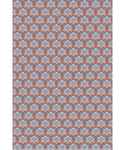 Vel Decopatch Papier Bloemenprint Retro Oranje/Blauw/Wit