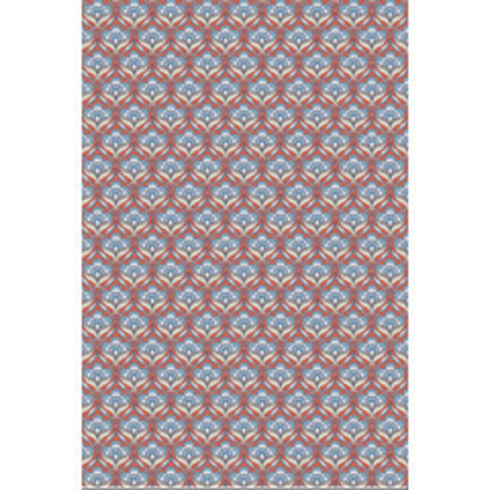 Decopatch Vel Decopatch Papier Bloemenprint Retro Oranje/Blauw/Wit