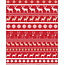 Decopatch Vel Decopatch Papier Patroon Kerst  met Hert Rood/Wit