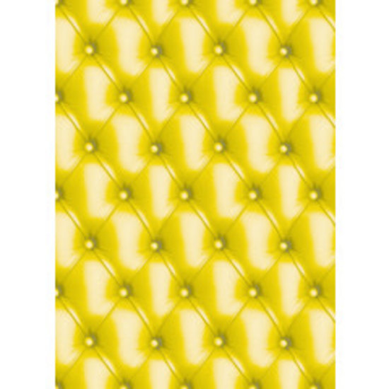 Decopatch Vel Decopatch papier Patroon Chesterfield geel