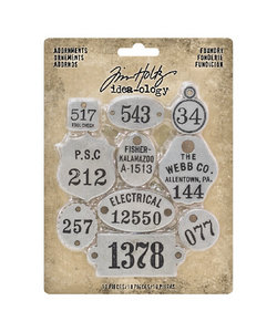 Tim Holtz Idea-Ology Adornments Foundry 10 pcs