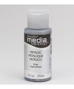Deco Art Media Fluid Acrylics 29.6ml Metall Silver