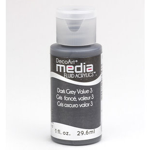 Deco Art Media Fluid Acrylics 29.6ml Dark Grey