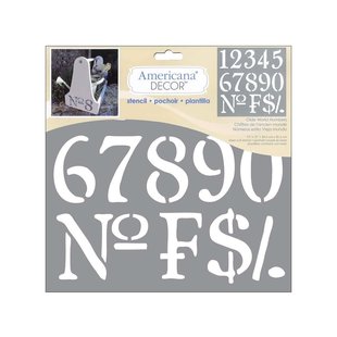 Americana Decor Stencil Old World Numbers