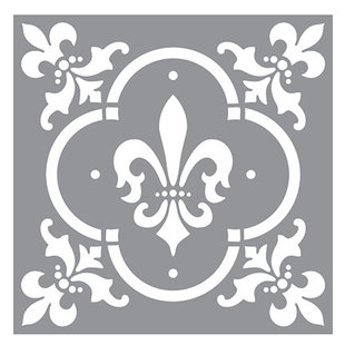 Americana Decor Stencil Fleur De Lis Tile